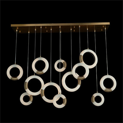 John Richard Bangela Twelve-Light Horizontal Pendant Chandelier