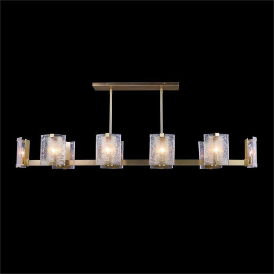 John Richard Claritas Ten-Light Horizontal Chandelier, Brass