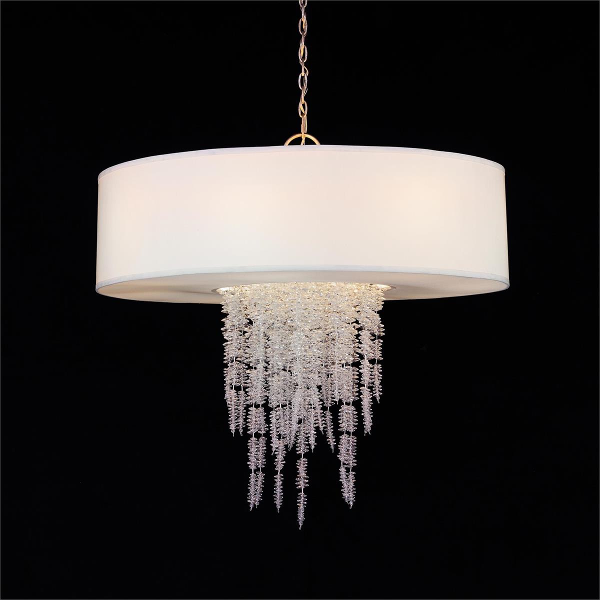 John Richard Cascading Crystal Eleven-Light Chandelier