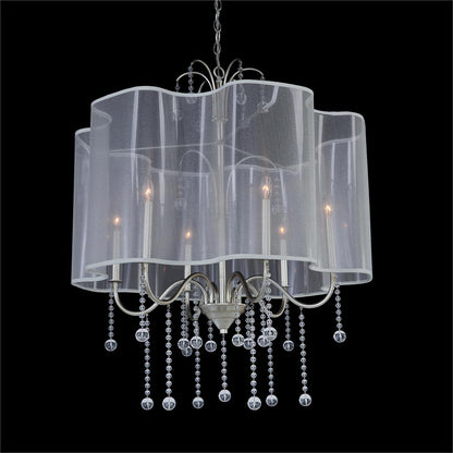 John Richard Antique Parisian Silver Six-Light Chandelier