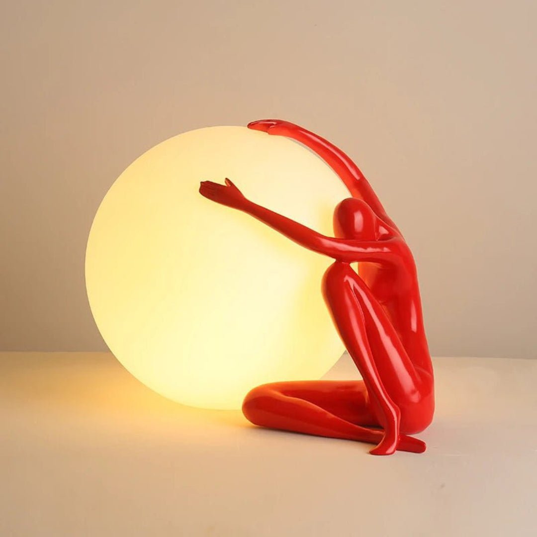 Humanoid Ball Holding Nightstand lamp Table Lamp