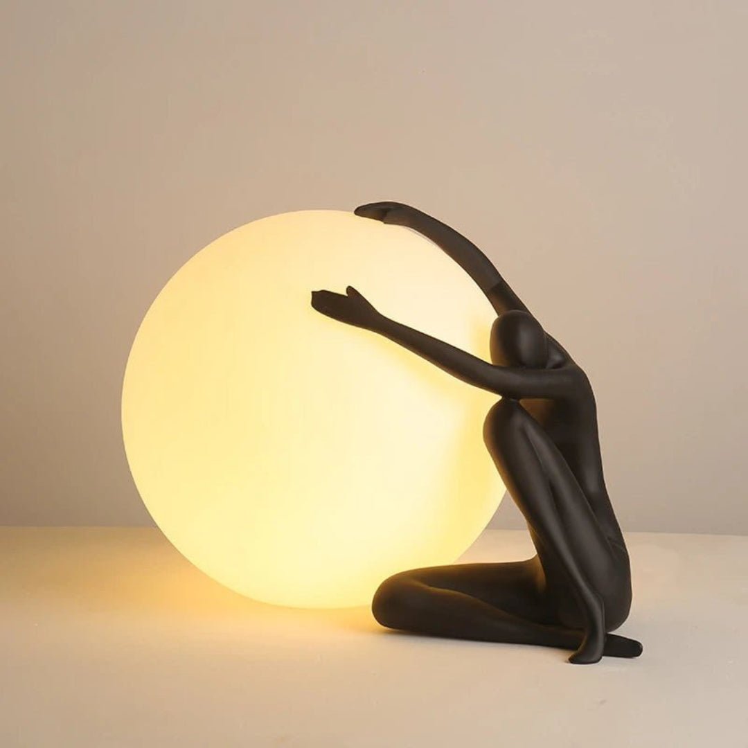 Humanoid Ball Holding Nightstand lamp Table Lamp