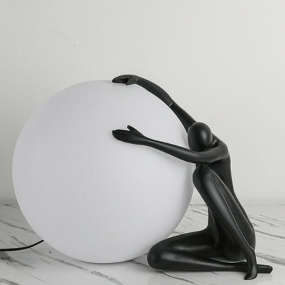 Humanoid Ball Holding Nightstand lamp Table Lamp