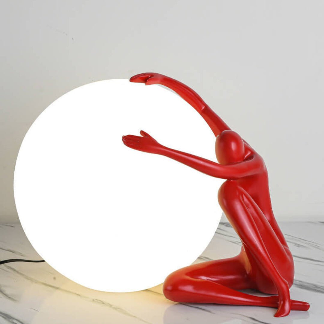 Humanoid Ball Holding Nightstand lamp Table Lamp