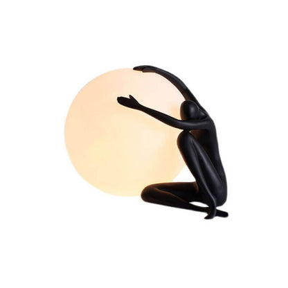 Humanoid Ball Holding Nightstand lamp Table Lamp