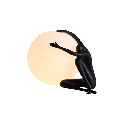 Humanoid Ball Holding Nightstand lamp Table Lamp