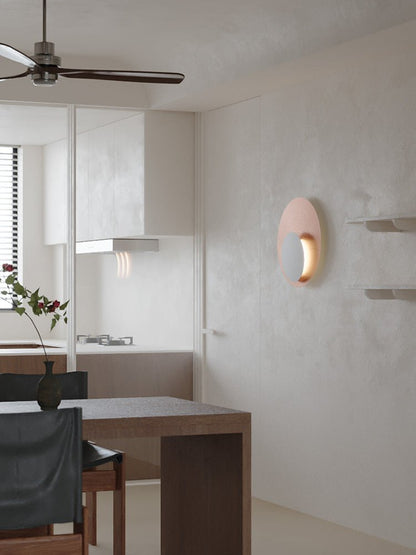 Abstract Circular Crescent Wall Sconce