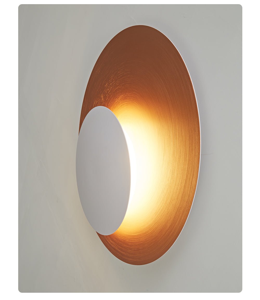 Abstract Circular Crescent Wall Sconce