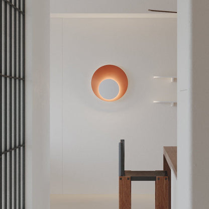 Abstract Circular Crescent Wall Sconce