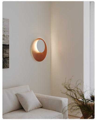 Abstract Circular Crescent Wall Sconce