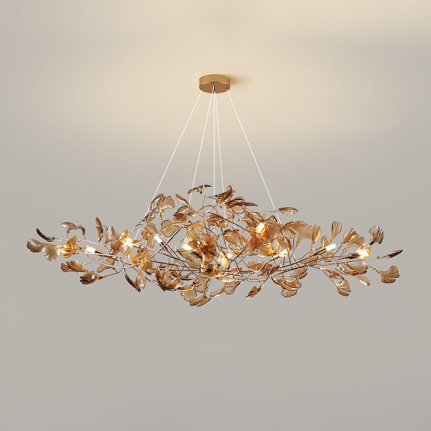 Acrylic Ginkgo Leaf Chandelier