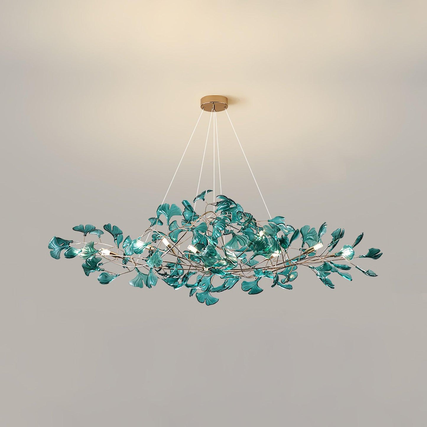 Acrylic Ginkgo Leaf Chandelier