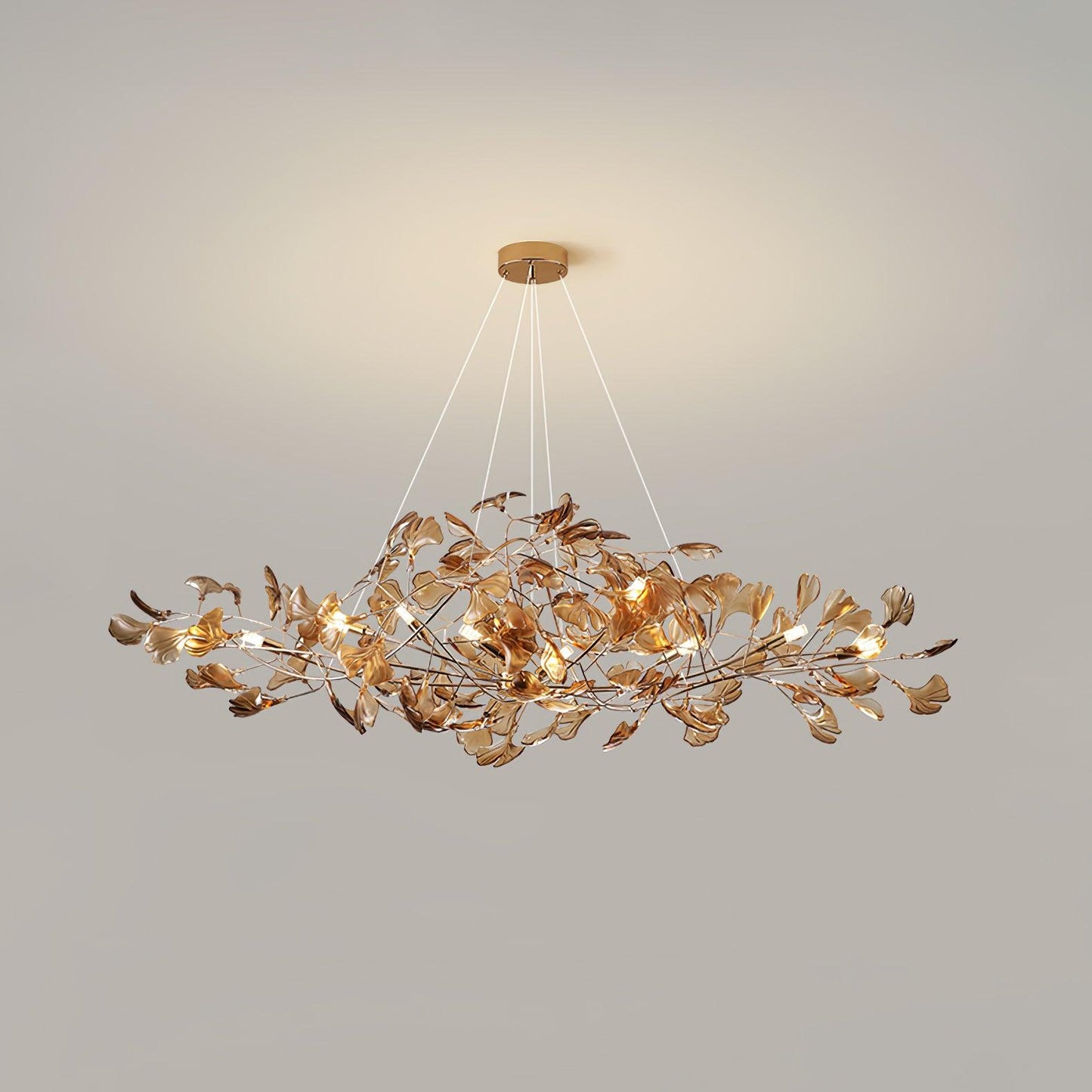 Acrylic Ginkgo Leaf Chandelier