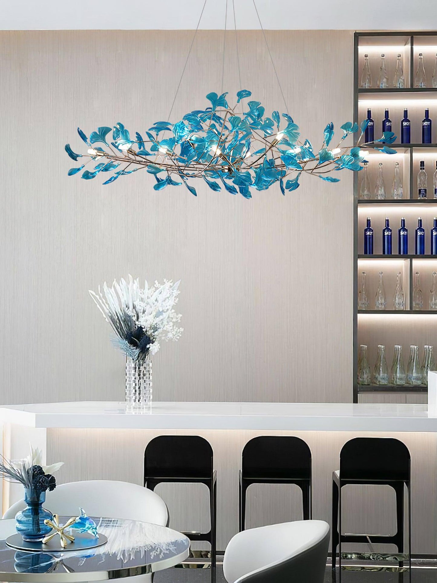 Acrylic Ginkgo Leaf Chandelier