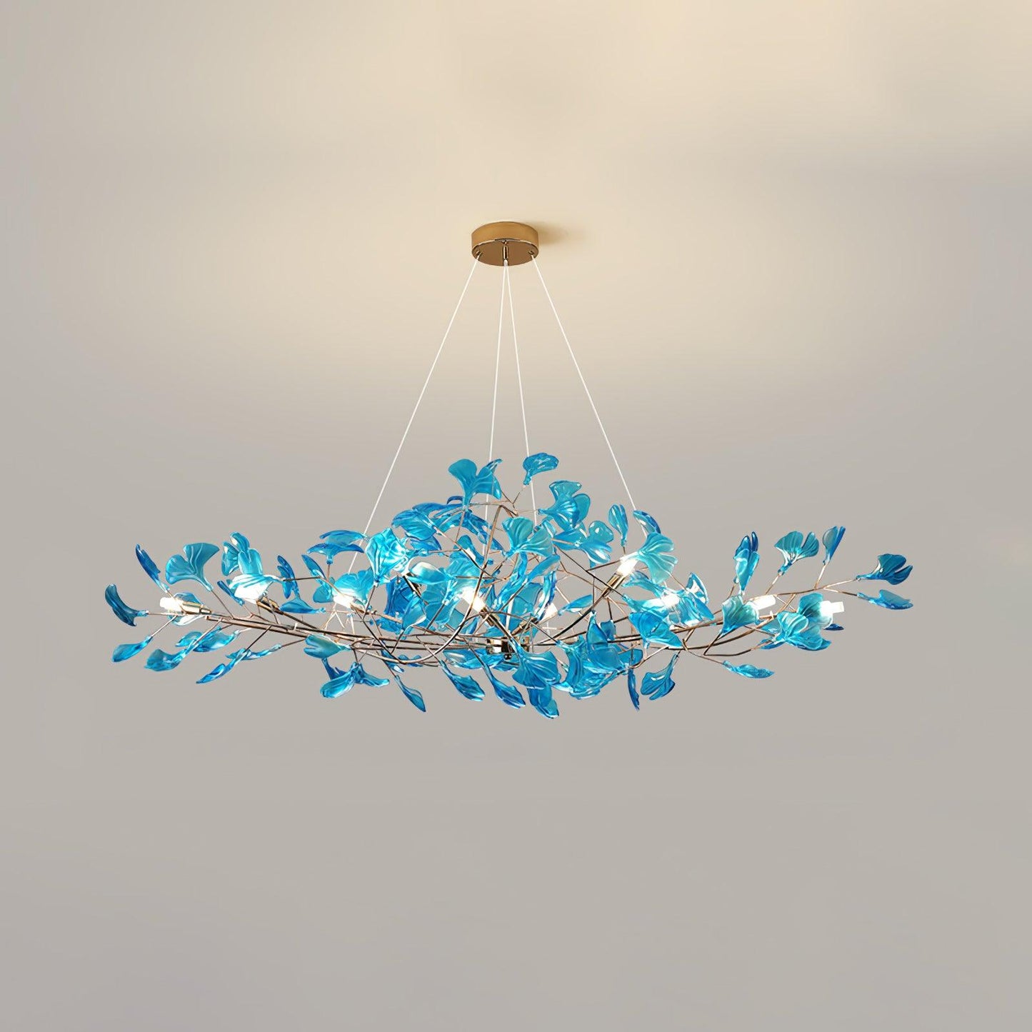 Acrylic Ginkgo Leaf Chandelier