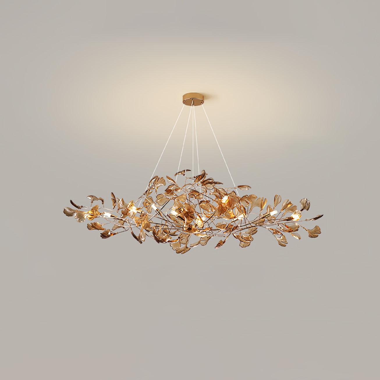 Acrylic Ginkgo Leaf Chandelier