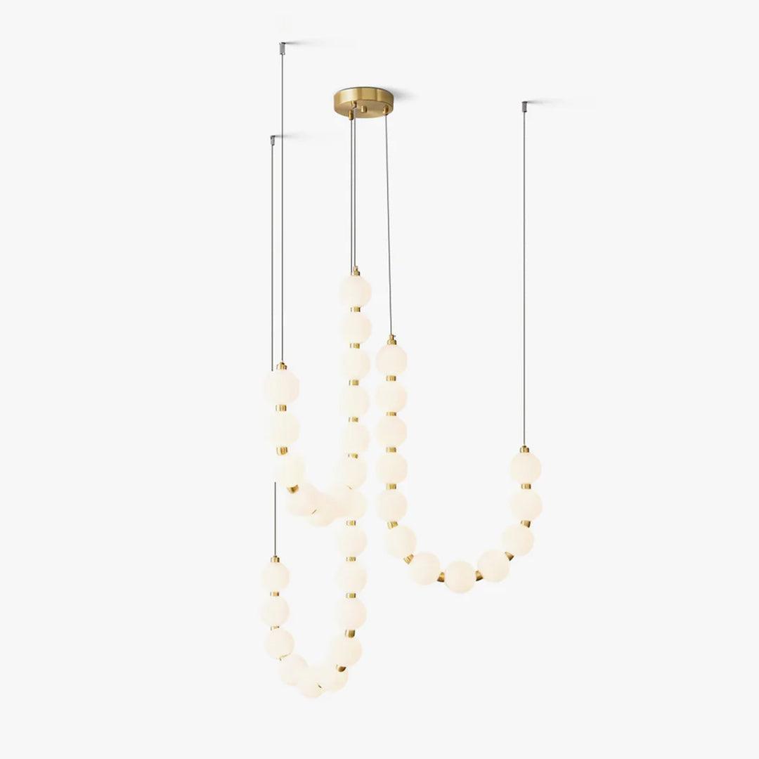 Glass Pearl Necklace Candelabrum Chandelier