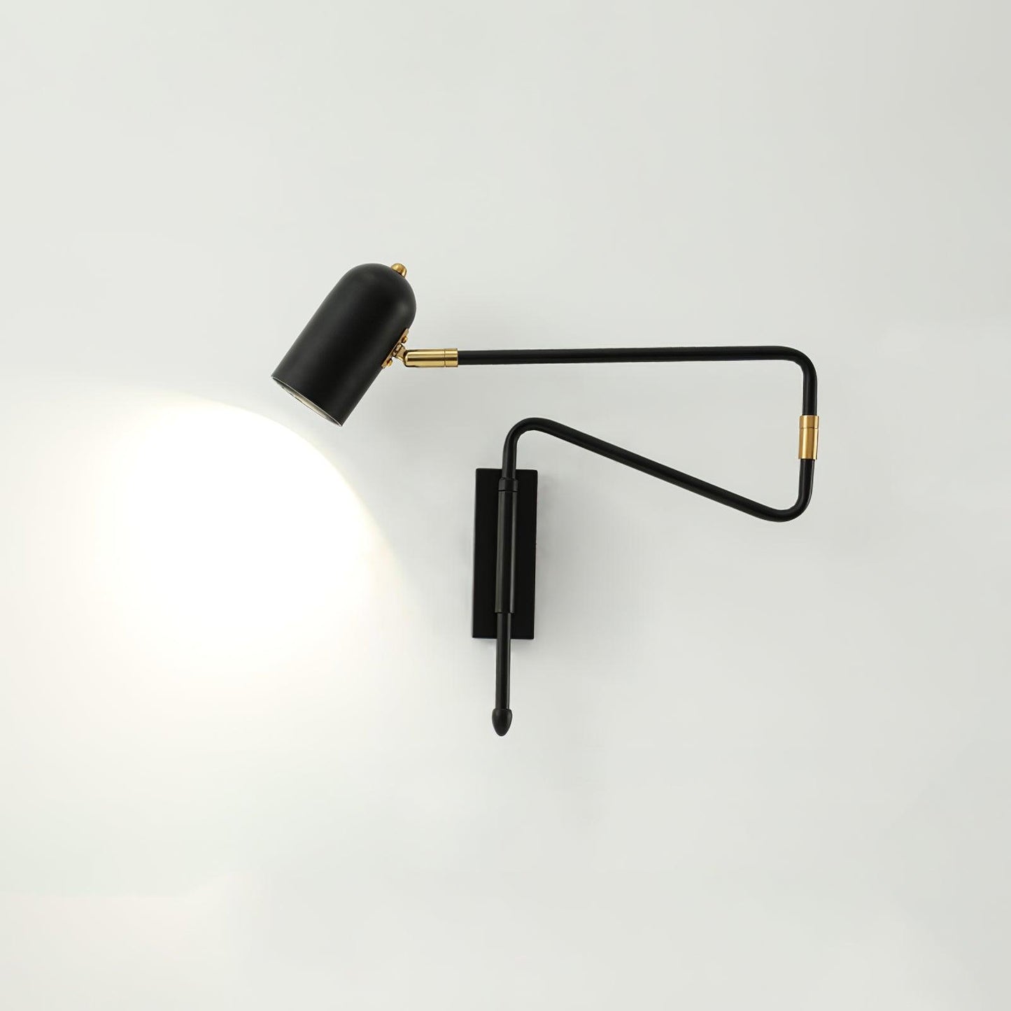 Adjustable Arm Plug In Wall Lamp