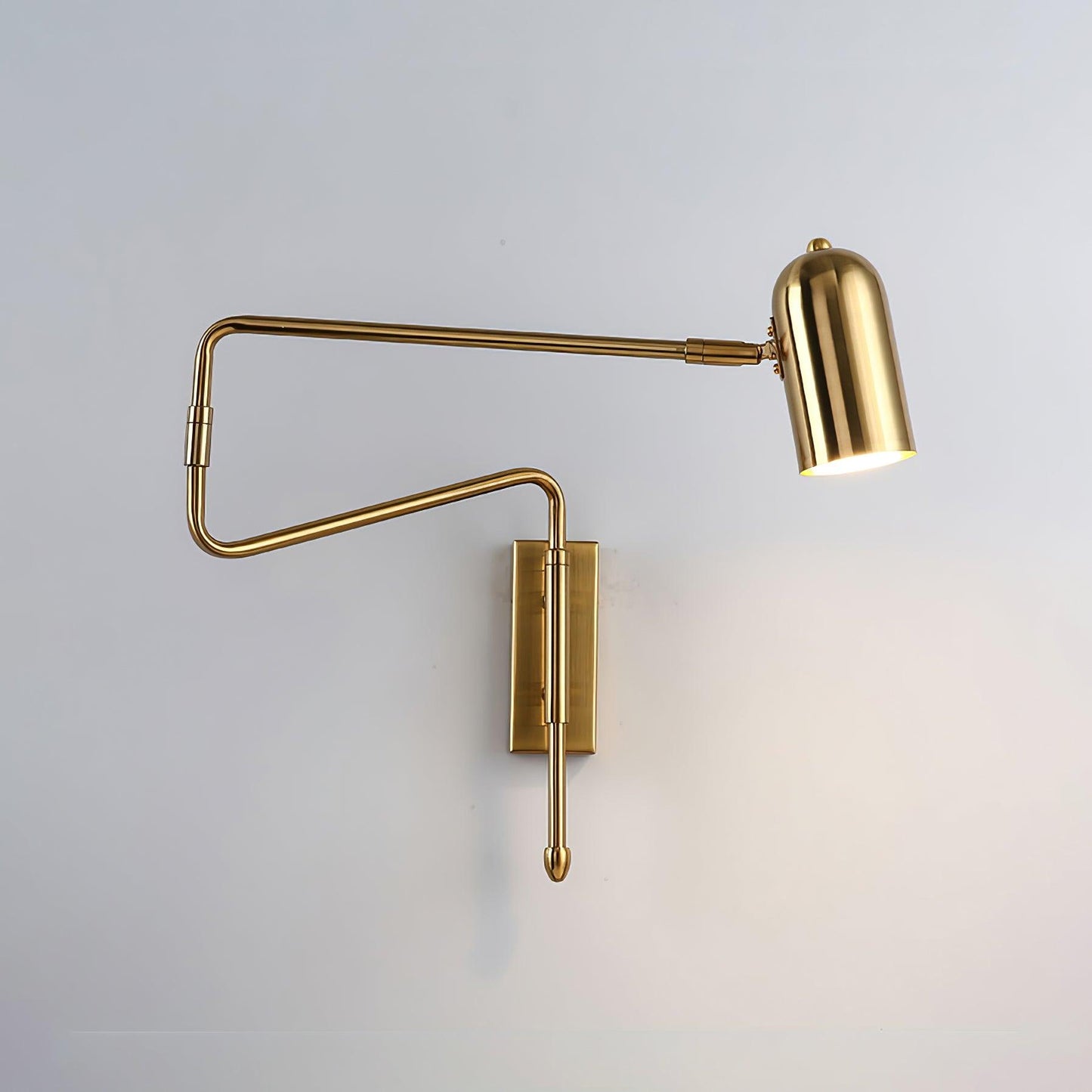 Adjustable Arm Plug In Wall Lamp