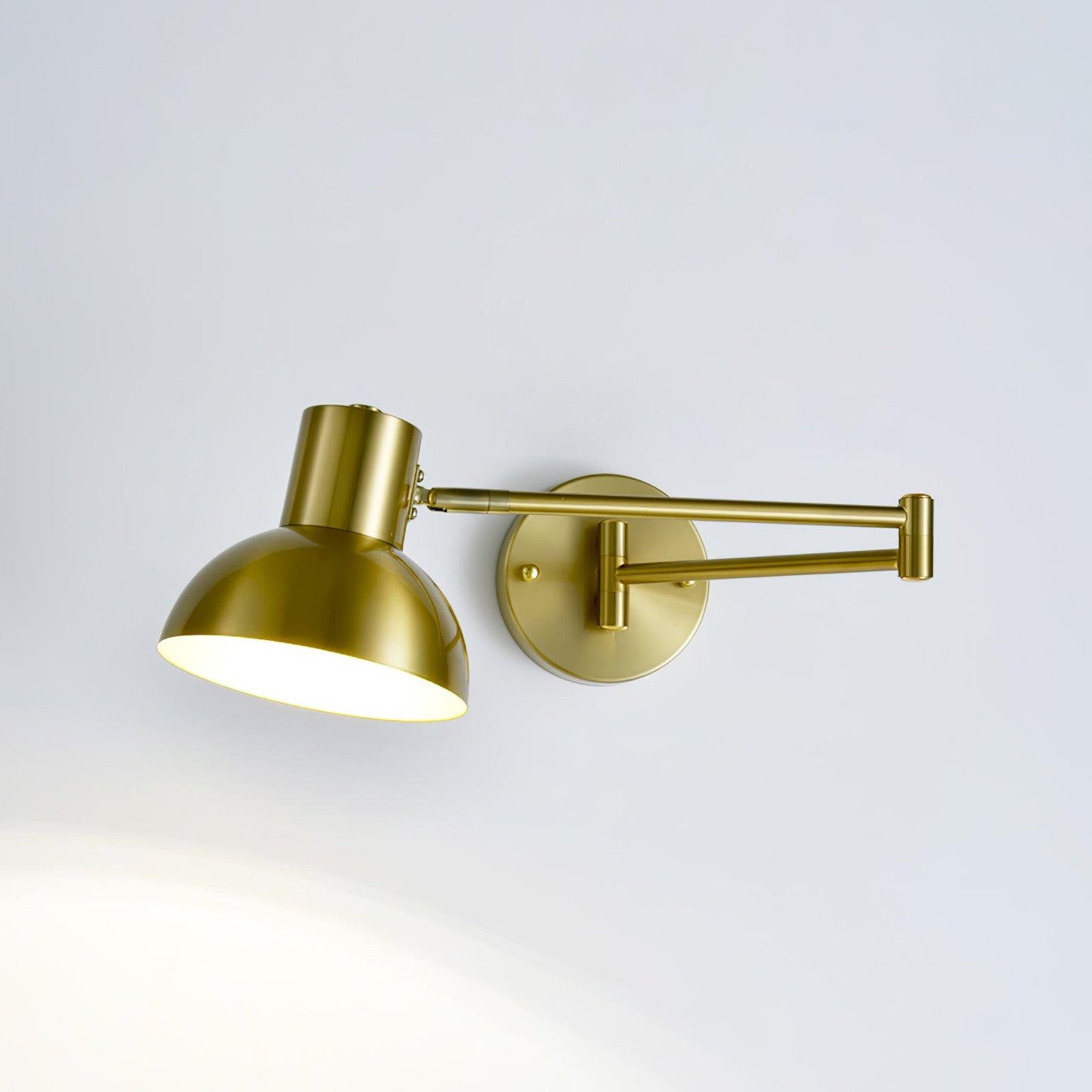 Adjustable Arm Plug In Wall Lamp