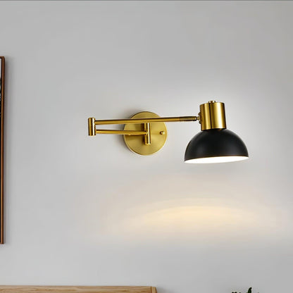 Adjustable Arm Plug In Wall Lamp