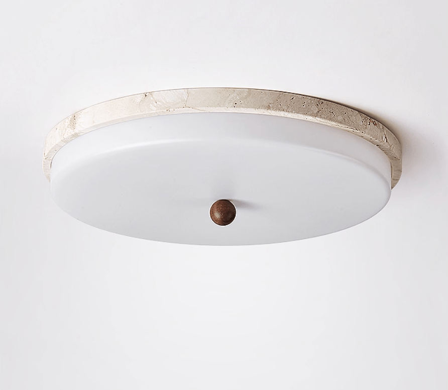 Aeon Travertine Orb Ceiling Light