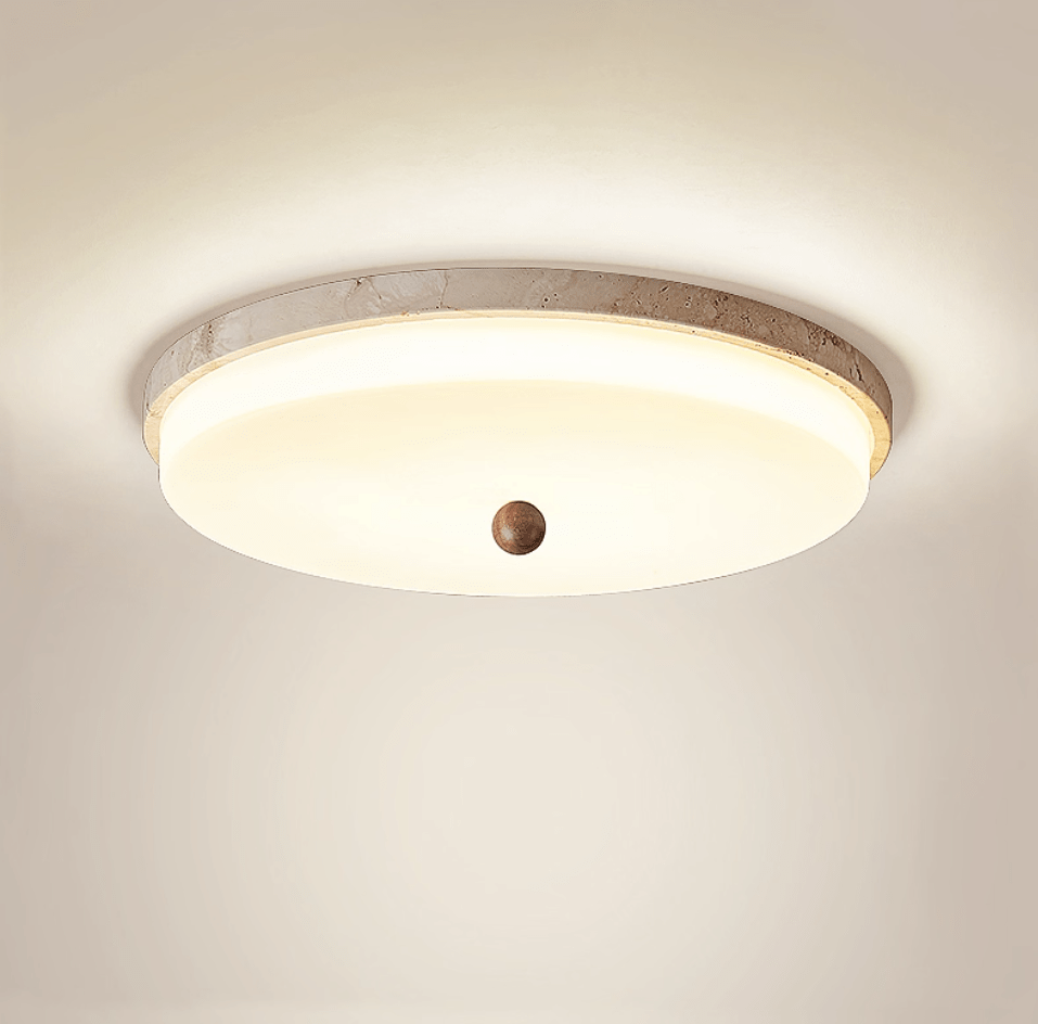 Aeon Travertine Orb Ceiling Light