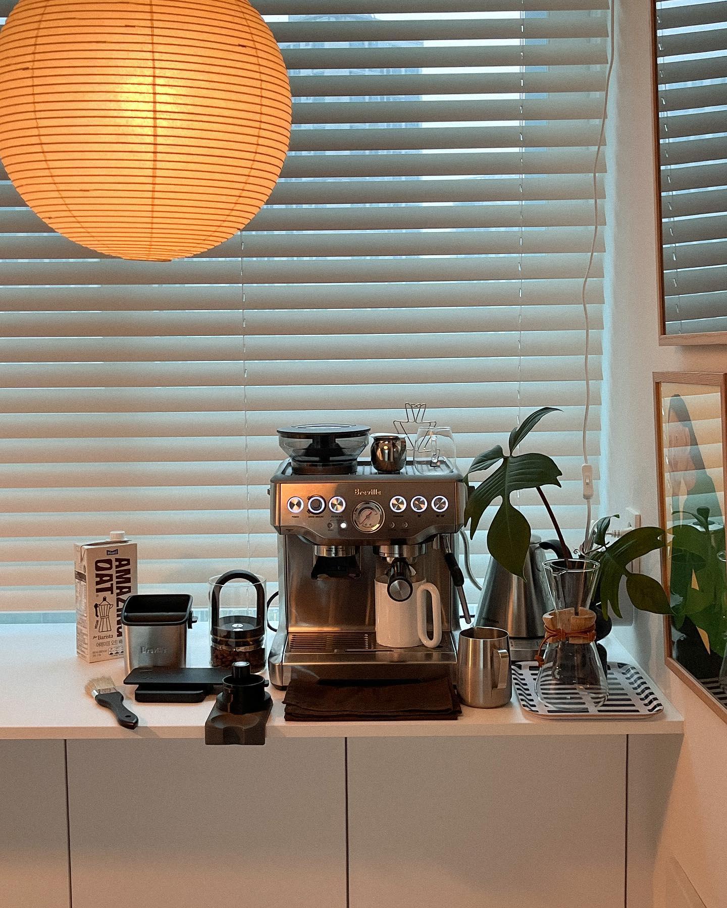 Akari A Round Swag Light (white plug wire)