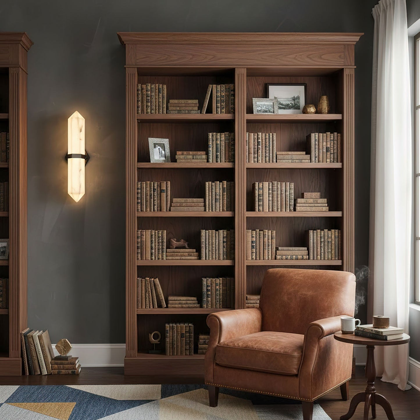 Alabaster Obelisk Wall Sconce