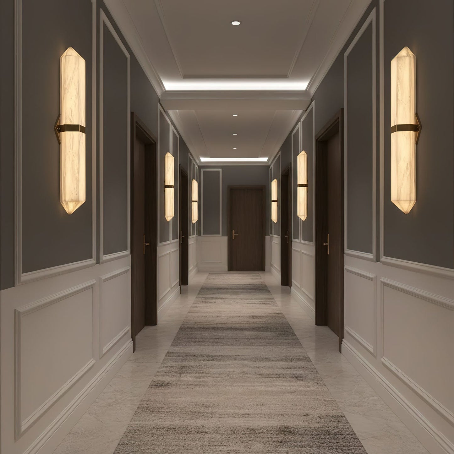 Alabaster Obelisk Wall Sconce