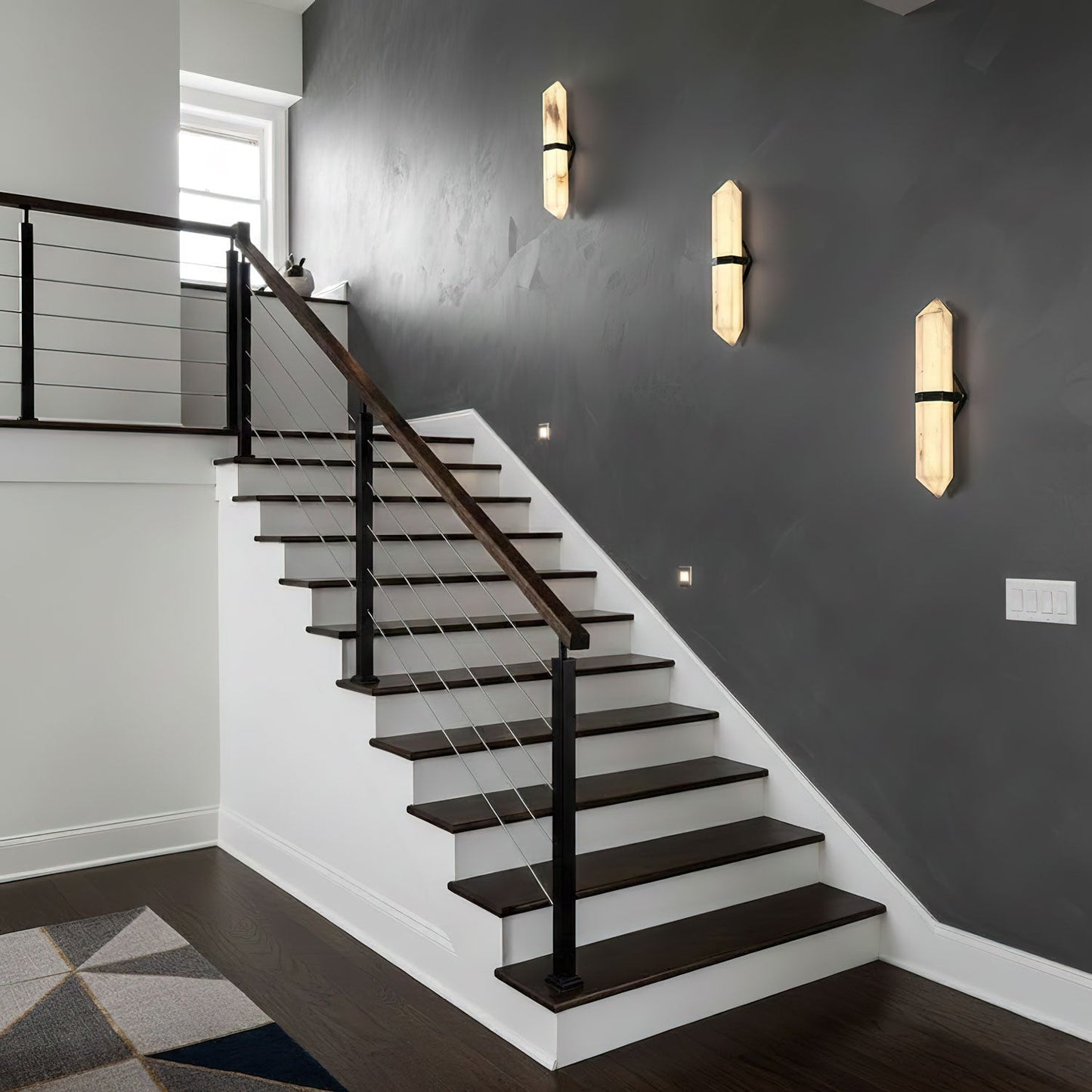 Alabaster Obelisk Wall Sconce