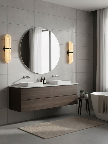 Alabaster Obelisk Wall Sconce