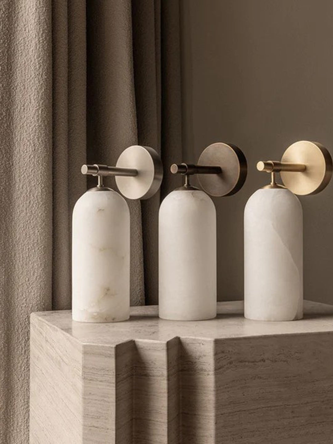Alabaster Pillar Alabaster Wall Sconce