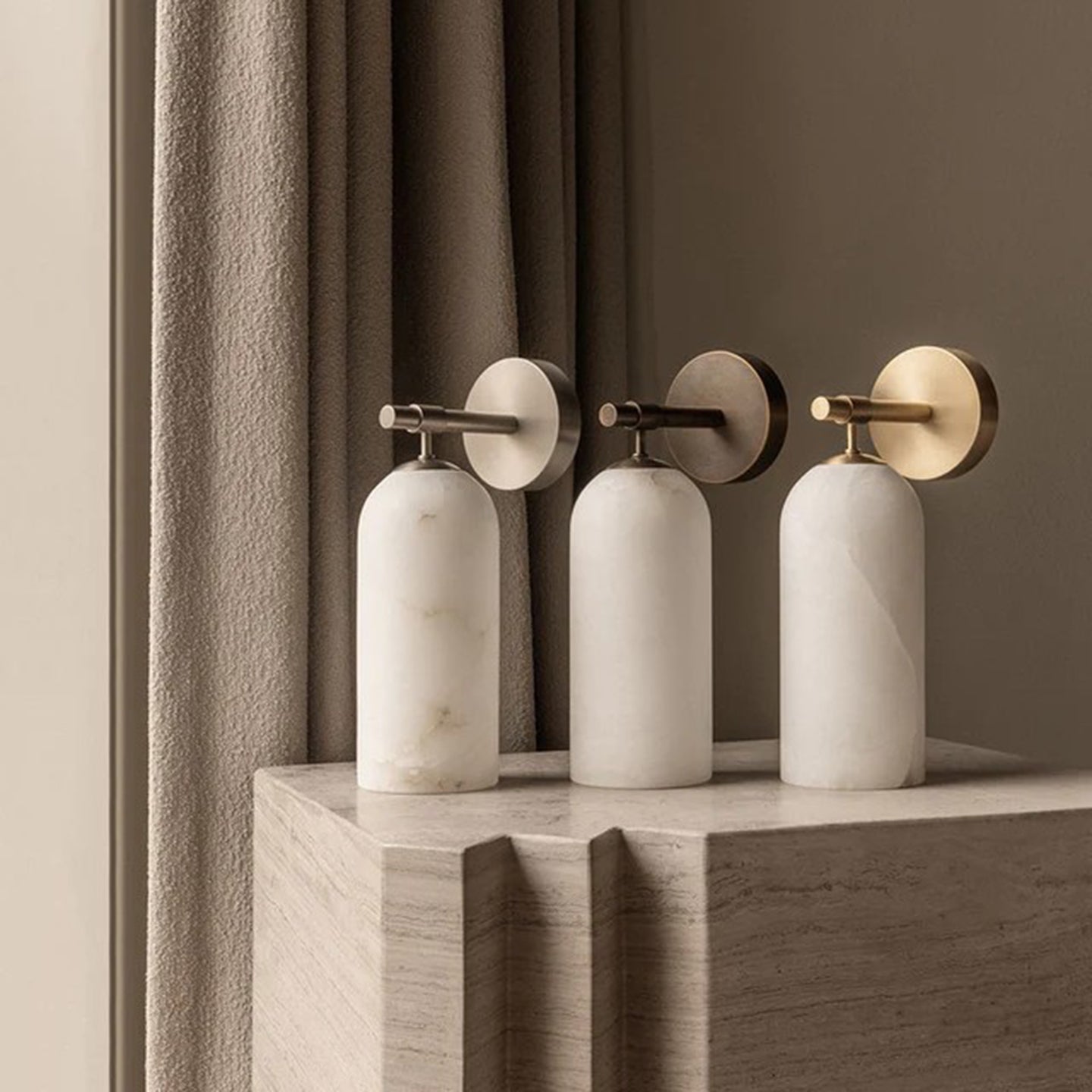 Alabaster Pillar Alabaster Wall Sconce