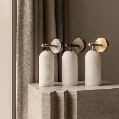 Alabaster Pillar Alabaster Wall Sconce