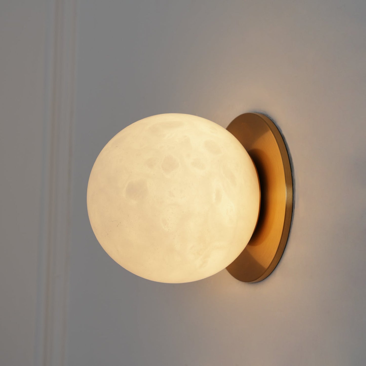 Alabaster Mini Orb Wall Lamp