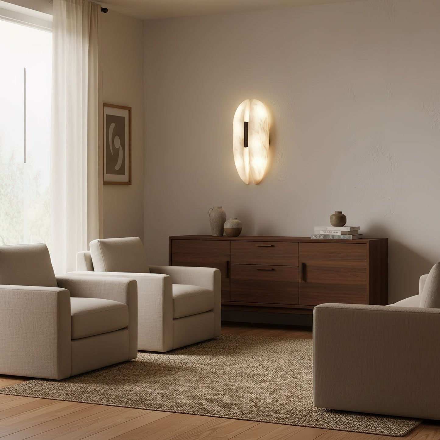 Alabaster Veil Wall Sconce