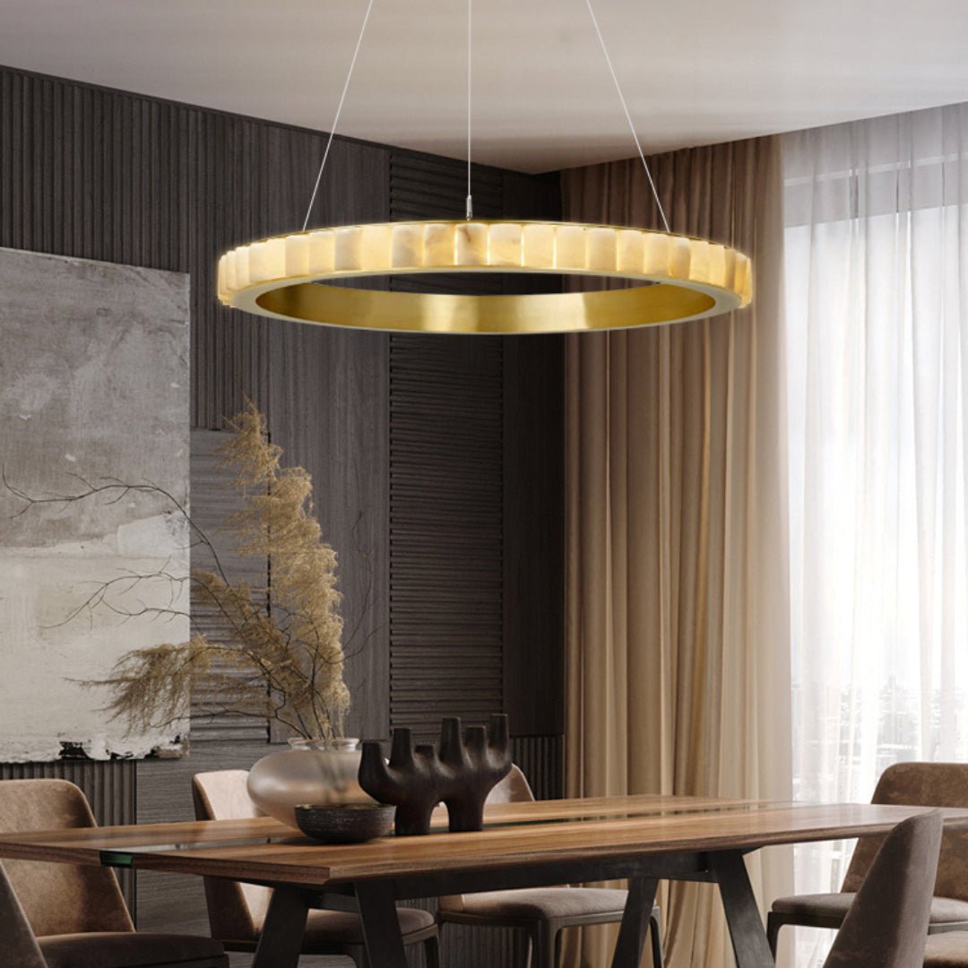 Alabaster Avalon Halo Chandelier