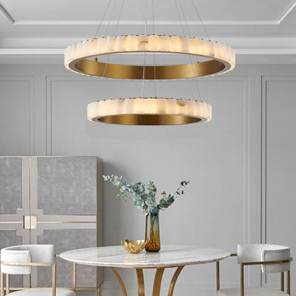 Alabaster Avalon Halo Chandelier