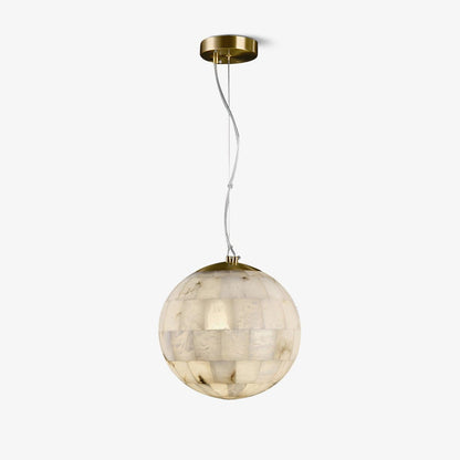 Alabaster Ball Pendant Light