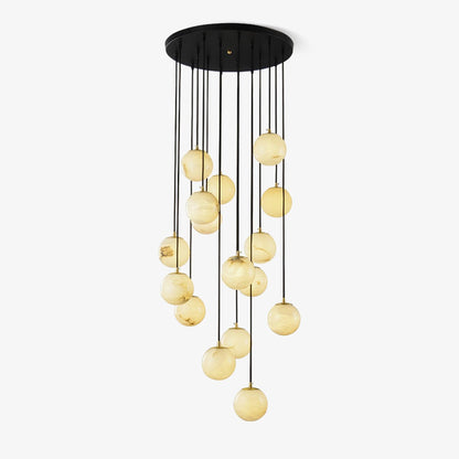 Alabaster Balls Cluster Chandelier