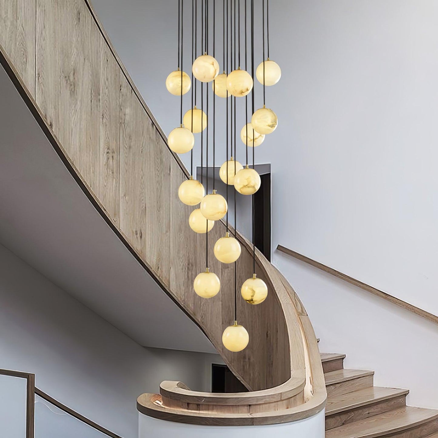 Alabaster Balls Cluster Chandelier