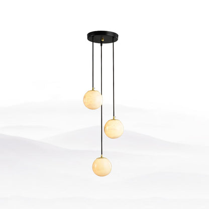 Alabaster Balls Cluster Chandelier