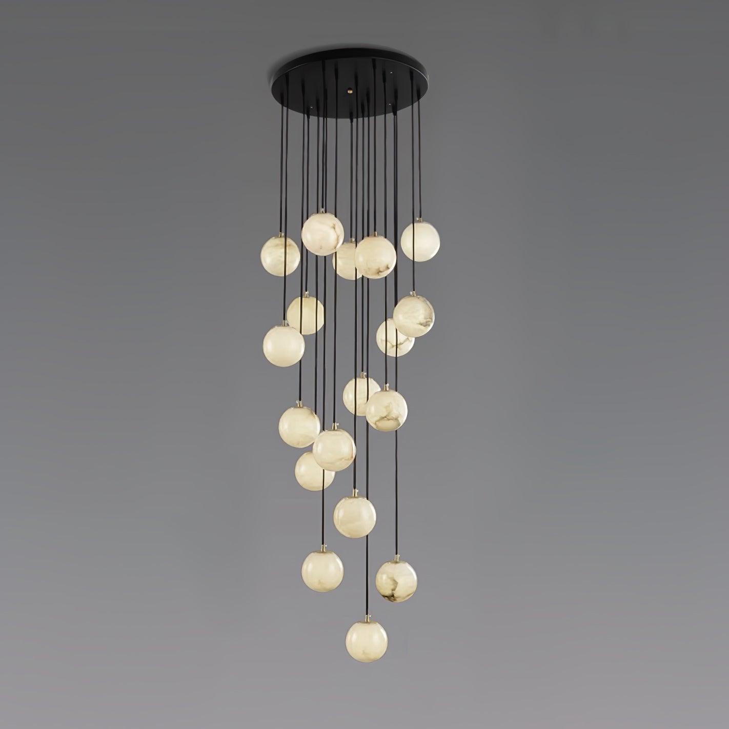 Alabaster Balls Cluster Chandelier