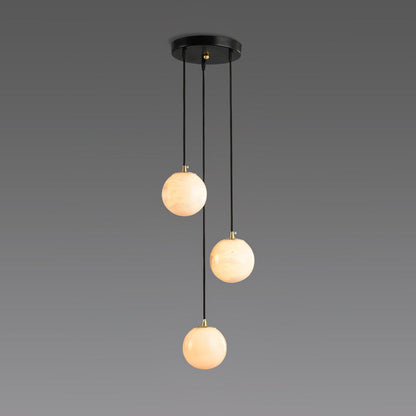 Alabaster Balls Cluster Chandelier