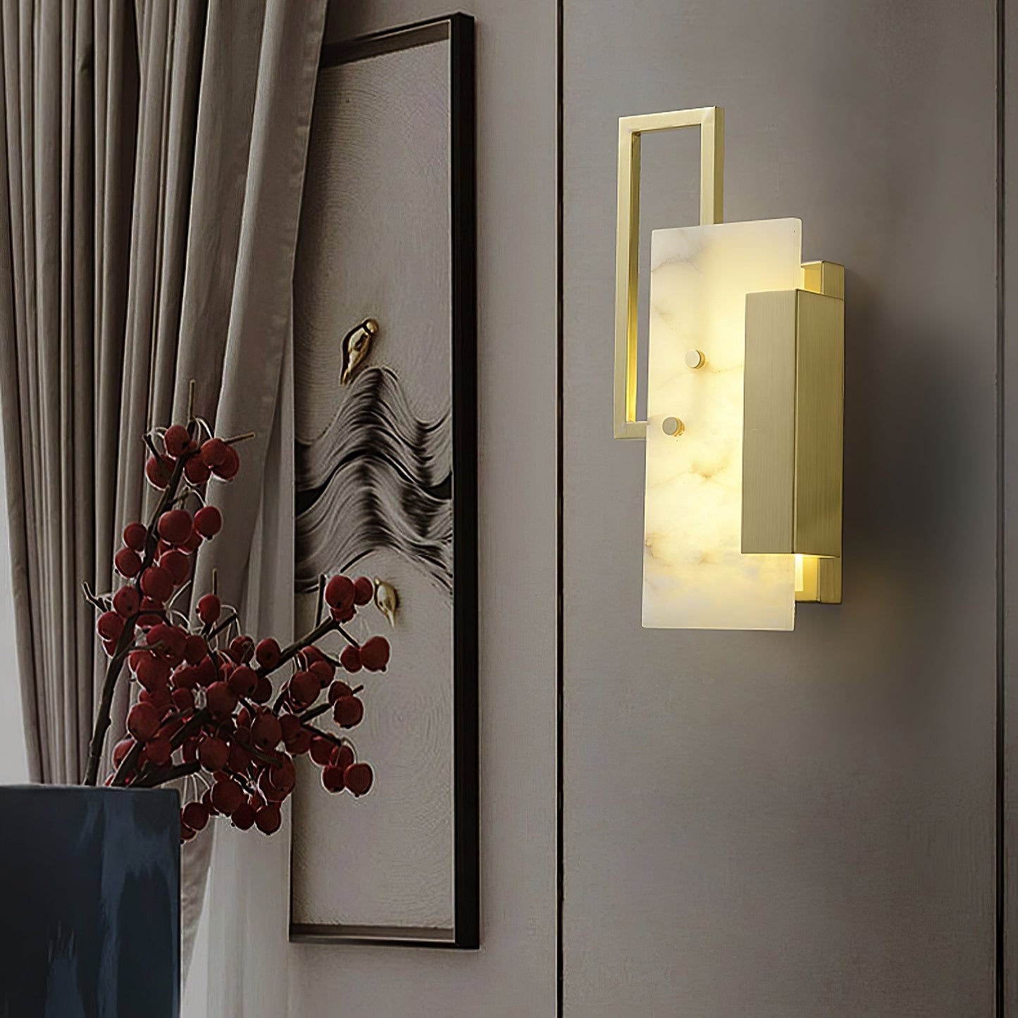 Althea Alabaster Wall Sconce