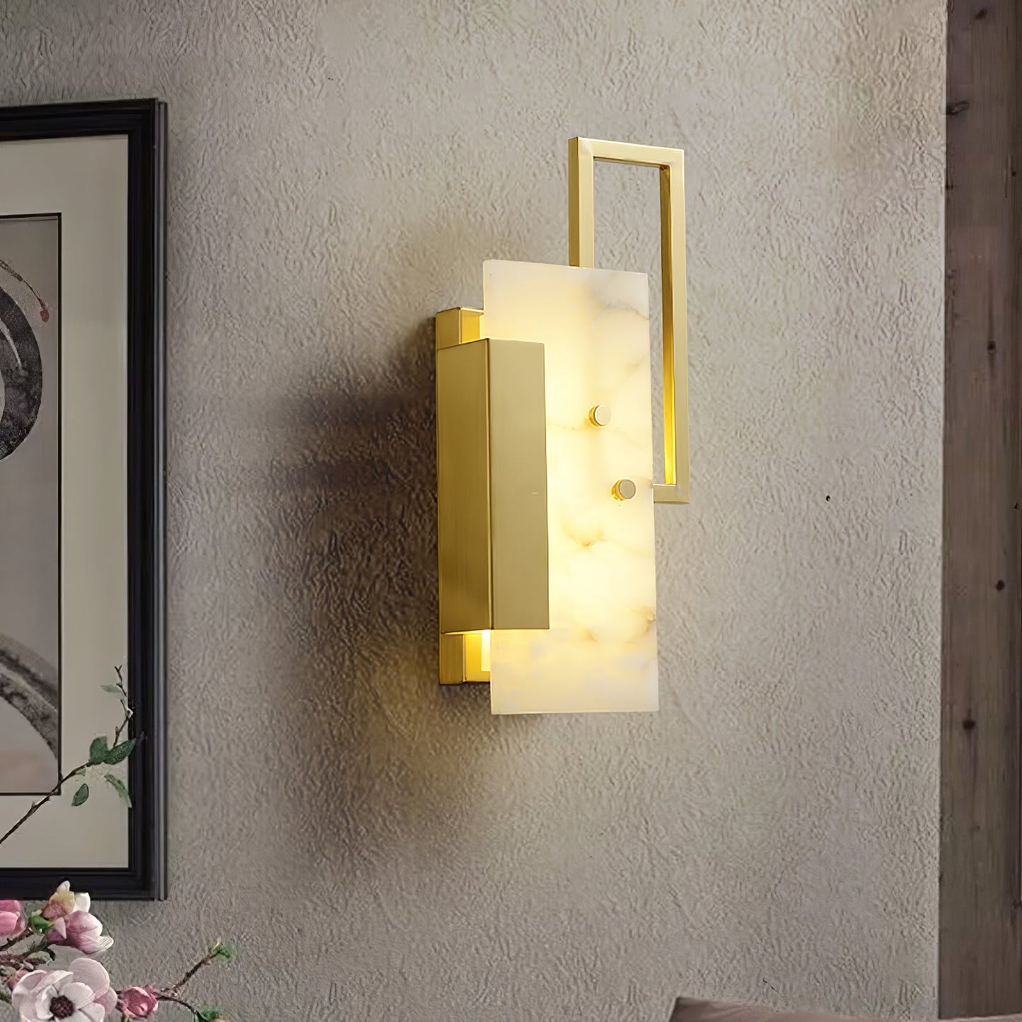 Althea Alabaster Wall Sconce