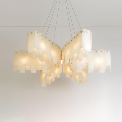 Alabaster Cascade Tiered Chandelier