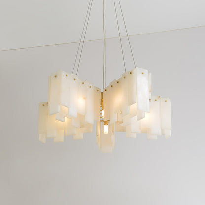 Alabaster Cascade Tiered Chandelier