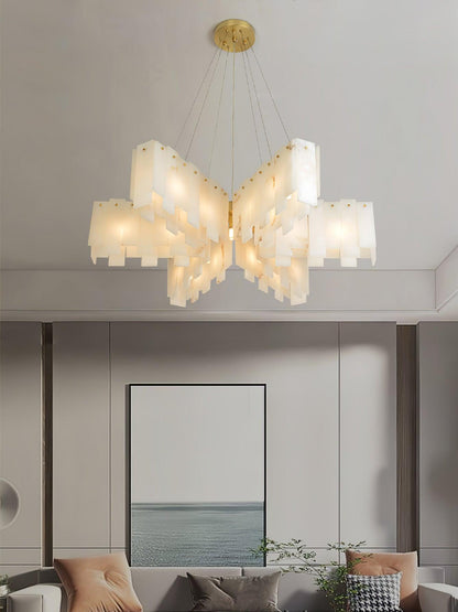 Alabaster Cascade Tiered Chandelier